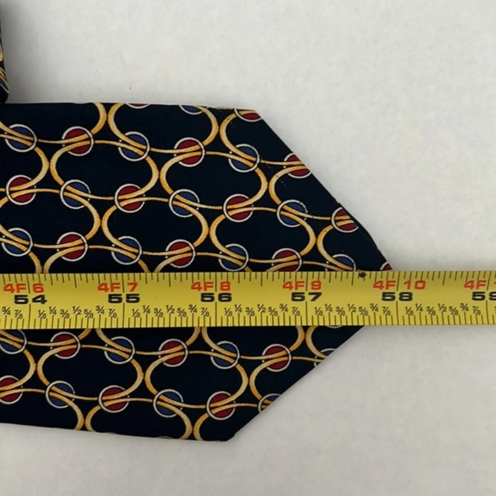 Brooks Brothers Tie Blue with Yellow and Red Design